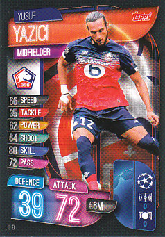 Yusuf Yazici LOSC Lille 2019/20 Topps Match Attax CL #LIL8